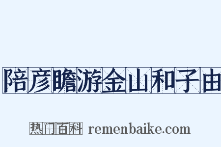 陪彦瞻游金山和子由是什么意思的图片